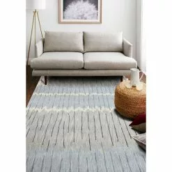 Greenwich Grey/Blue 9 ft. x 12 ft. (8 ft. 6 in. x 11 ft. 6 in.) Striped Contemporary Area Rug by BASHIAN -BASHIAN Shop grey blue bashian area rugs 649652269320 31 1000