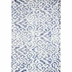 Everek Grey/Blue 8 ft. x 10 ft. (7'6" x 9'6") Abstract Transitional Area Rug by BASHIAN