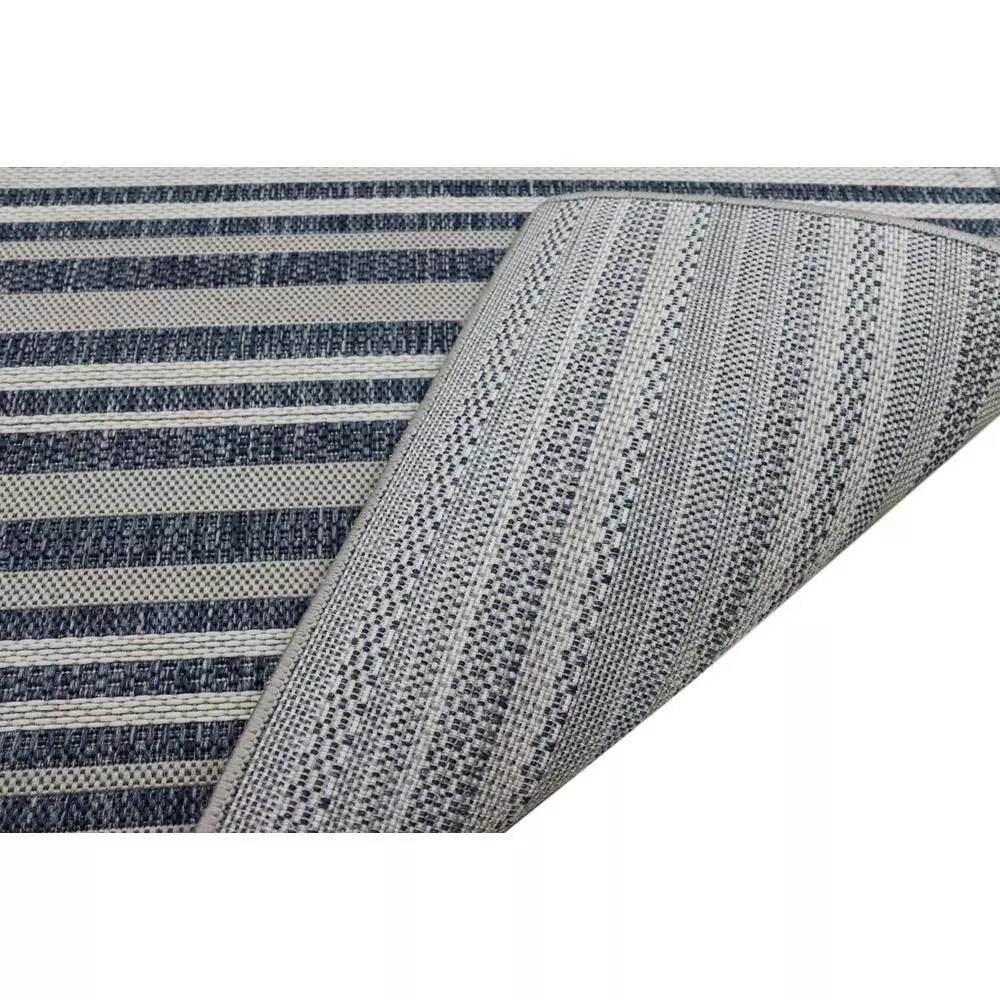 Lanai Grey/Blue 9 ft. x 12 ft. (8 ft. 6 in. x 11 ft. 6 in.) Geometric Transitional Indoor/Outdoor Area Rug by BASHIAN 3 Lanai Grey/Blue 9 ft. x 12 ft. (8 ft. 6 in. x 11 ft. 6 in.) Geometric Transitional Indoor/Outdoor Area Rug by BASHIAN - Image 3