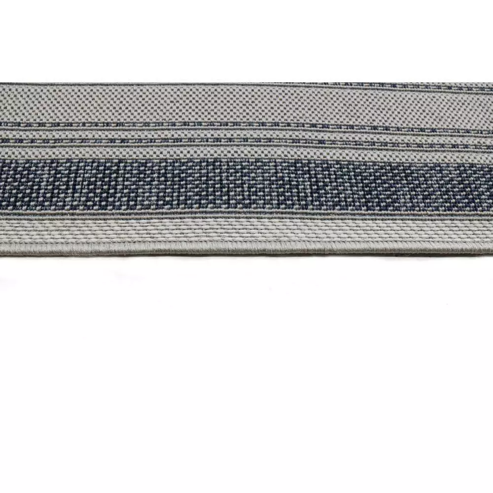 Lanai Grey/Blue 9 ft. x 12 ft. (8 ft. 6 in. x 11 ft. 6 in.) Geometric Transitional Indoor/Outdoor Area Rug by BASHIAN 5 Lanai Grey/Blue 9 ft. x 12 ft. (8 ft. 6 in. x 11 ft. 6 in.) Geometric Transitional Indoor/Outdoor Area Rug by BASHIAN - Image 5