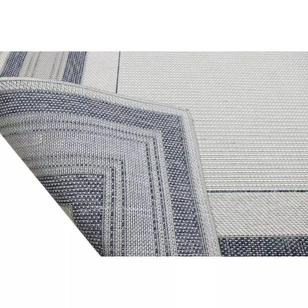 Lanai Grey/Blue 9 ft. x 12 ft. (8 ft. 6 in. x 11 ft. 6 in.) Geometric Transitional Indoor/Outdoor Area Rug by BASHIAN 3 Lanai Grey/Blue 9 ft. x 12 ft. (8 ft. 6 in. x 11 ft. 6 in.) Geometric Transitional Indoor/Outdoor Area Rug by BASHIAN - Image 3