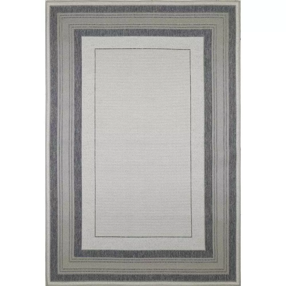 Lanai Grey/Blue 9 ft. x 12 ft. (8 ft. 6 in. x 11 ft. 6 in.) Geometric Transitional Indoor/Outdoor Area Rug by BASHIAN 1 Lanai Grey/Blue 9 ft. x 12 ft. (8 ft. 6 in. x 11 ft. 6 in.) Geometric Transitional Indoor/Outdoor Area Rug by BASHIAN