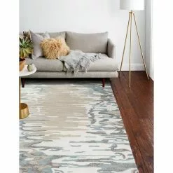 Greenwich Ivory/Aqua 3 ft. x 8 ft. (2'6" x 8') Abstract Contemporary Runner by BASHIAN -BASHIAN Shop ivory aqua bashian area rugs 649652300733 31 1000