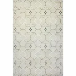 Greenwich Ivory 4 ft. x 6 ft. (3'9" x 5'9") Geometric Contemporary Accent Rug by BASHIAN