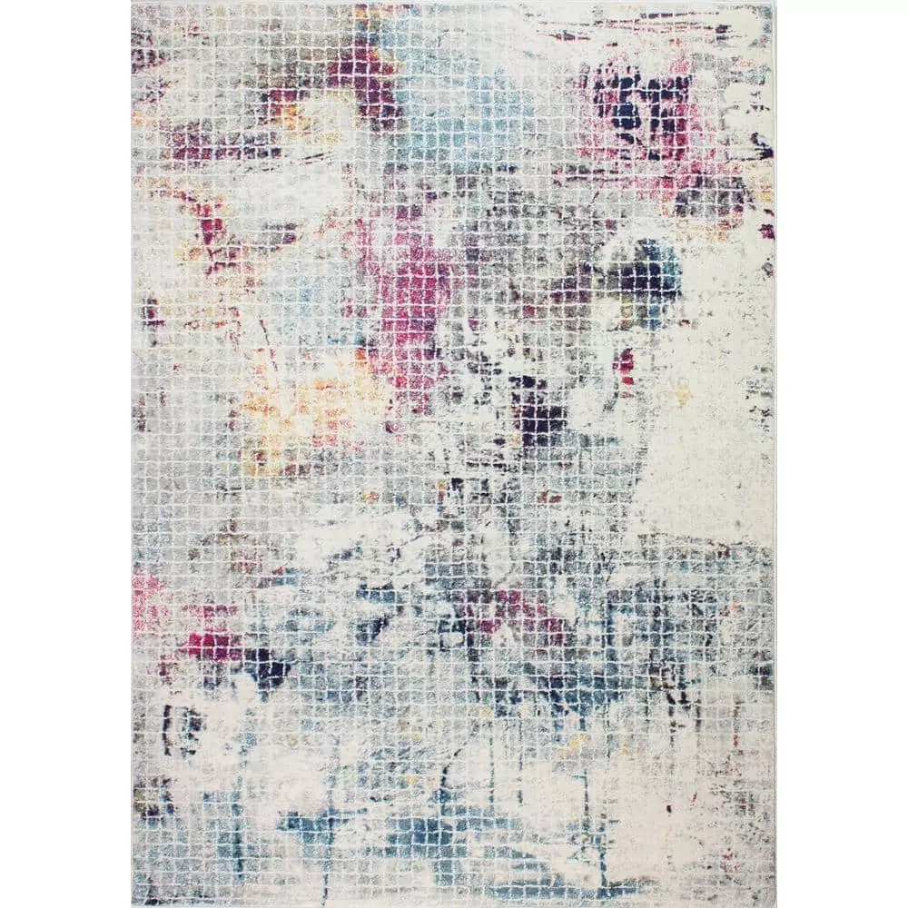 Everek Ivory 4 ft. x 6 ft. (3'6" x 5'6") Abstract Transitional Accent Rug by BASHIAN 1 Everek Ivory 4 ft. x 6 ft. (3'6" x 5'6") Abstract Transitional Accent Rug by BASHIAN