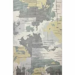 Greenwich Ivory 6 ft. x 9 ft. (5'6" x 8'6") Abstract Contemporary Area Rug by BASHIAN