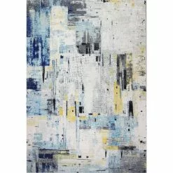 Everek Ivory 9 ft. x 12 ft. (8'6" x 11'6") Abstract Transitional Area Rug by BASHIAN