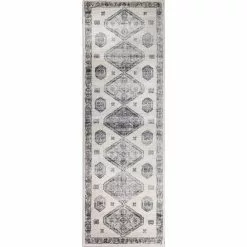 Sierra Ivory 3 ft. x 8 ft. (2'6" x 8') Geometric Transitional Runner by BASHIAN