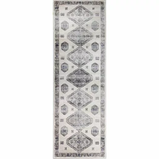 Sierra Ivory 3 ft. x 8 ft. (2'6" x 8') Geometric Transitional Runner by BASHIAN -BASHIAN Shop ivory bashian area rugs 649652286075 64 1000