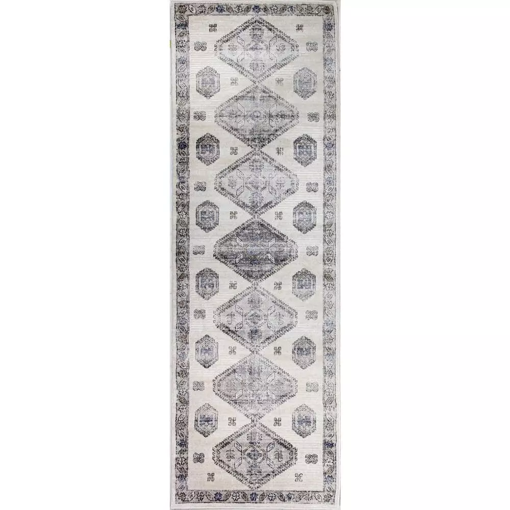 Sierra Ivory 3 ft. x 8 ft. (2'6" x 8') Geometric Transitional Runner by BASHIAN 1 Sierra Ivory 3 ft. x 8 ft. (2'6" x 8') Geometric Transitional Runner by BASHIAN