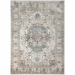 Century Ivory 4 ft. x 6 ft. (3'6" x 5'6") Geometric Transitional Accent Rug by BASHIAN