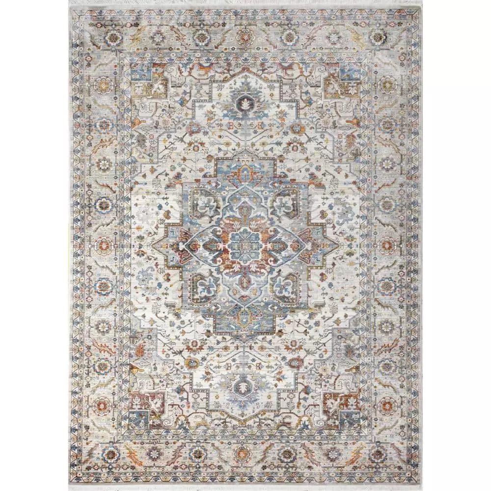 Century Ivory 4 ft. x 6 ft. (3'6" x 5'6") Geometric Transitional Accent Rug by BASHIAN 1 Century Ivory 4 ft. x 6 ft. (3'6" x 5'6") Geometric Transitional Accent Rug by BASHIAN