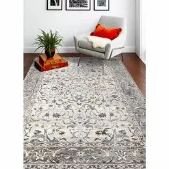 Century Ivory 10 ft. x 13 ft. (9'6" x 13'2") Floral Transitional Area Rug by BASHIAN 11 Century Ivory 10 ft. x 13 ft. (9'6" x 13'2") Floral Transitional Area Rug by BASHIAN -BASHIAN Shop ivory bashian area rugs 649652309521 31 1000