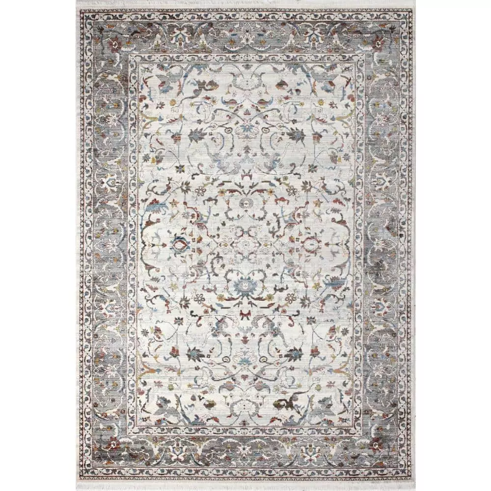 Century Ivory 10 ft. x 13 ft. (9'6" x 13'2") Floral Transitional Area Rug by BASHIAN 1 Century Ivory 10 ft. x 13 ft. (9'6" x 13'2") Floral Transitional Area Rug by BASHIAN