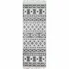 Navajo Ivory/Black 3 ft. x 8 ft. (2'6" x 8') Geometric Contemporary Runner Rug by BASHIAN