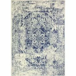 Everek Ivory/Blue 9 ft. x 12 ft. (8'6" x 11'6") Abstract Transitional Area Rug by BASHIAN