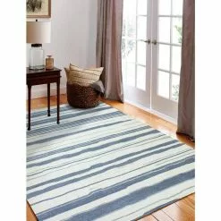 Greenwich Ivory/Blue 4 ft. x 6 ft. (3'9" x 5'9") Geometric Transitional Accent Rug by BASHIAN -BASHIAN Shop ivory blue bashian area rugs 649652254746 31 1000