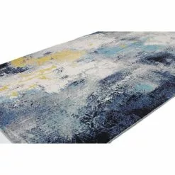 Everek Ivory/Blue 5 ft. x 8 ft. (5' x 7'6") Abstract Transitional Area Rug by BASHIAN -BASHIAN Shop ivory blue bashian area rugs 649652260891 31 1000