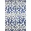 Mayfair Ivory/Blue 4 ft. x 6 ft. (3'6" x 5'6") Geometric Transitional Accent Rug by BASHIAN