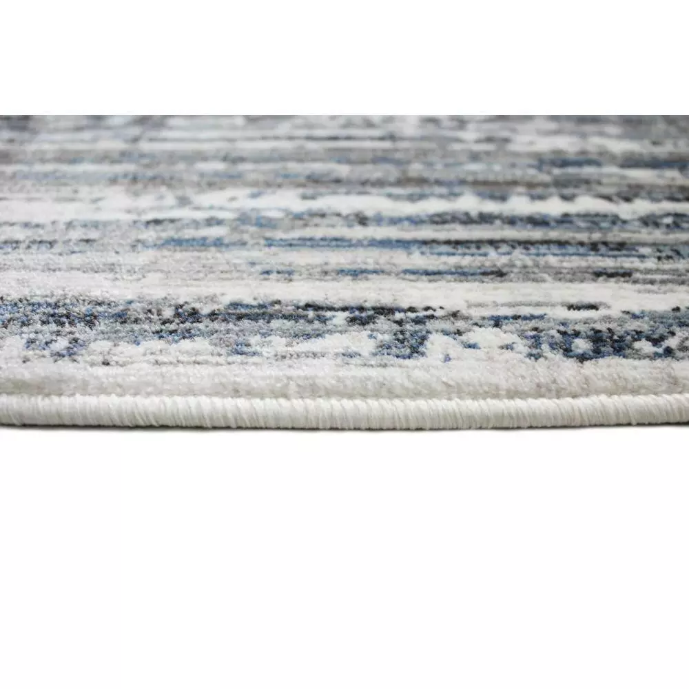 Cambridge Ivory/Blue 3 ft. x 8 ft. (2'6" x 8') Striped Contemporary Runner by BASHIAN 5 Cambridge Ivory/Blue 3 ft. x 8 ft. (2'6" x 8') Striped Contemporary Runner by BASHIAN - Image 5
