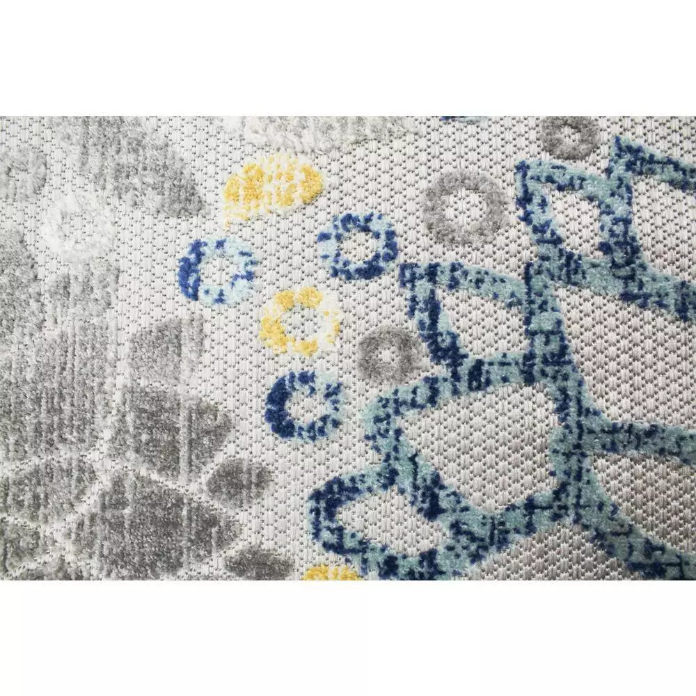 Veranda Ivory/Blue 2.6 ft. x 8 ft. Floral Transitional Area Rug by BASHIAN 4 Veranda Ivory/Blue 2.6 ft. x 8 ft. Floral Transitional Area Rug by BASHIAN - Image 4