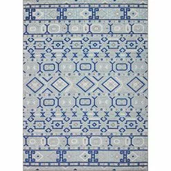 Veranda Ivory/Blue 8.6 ft. x 11.6 ft. Geometric Transitional Area Rug by BASHIAN