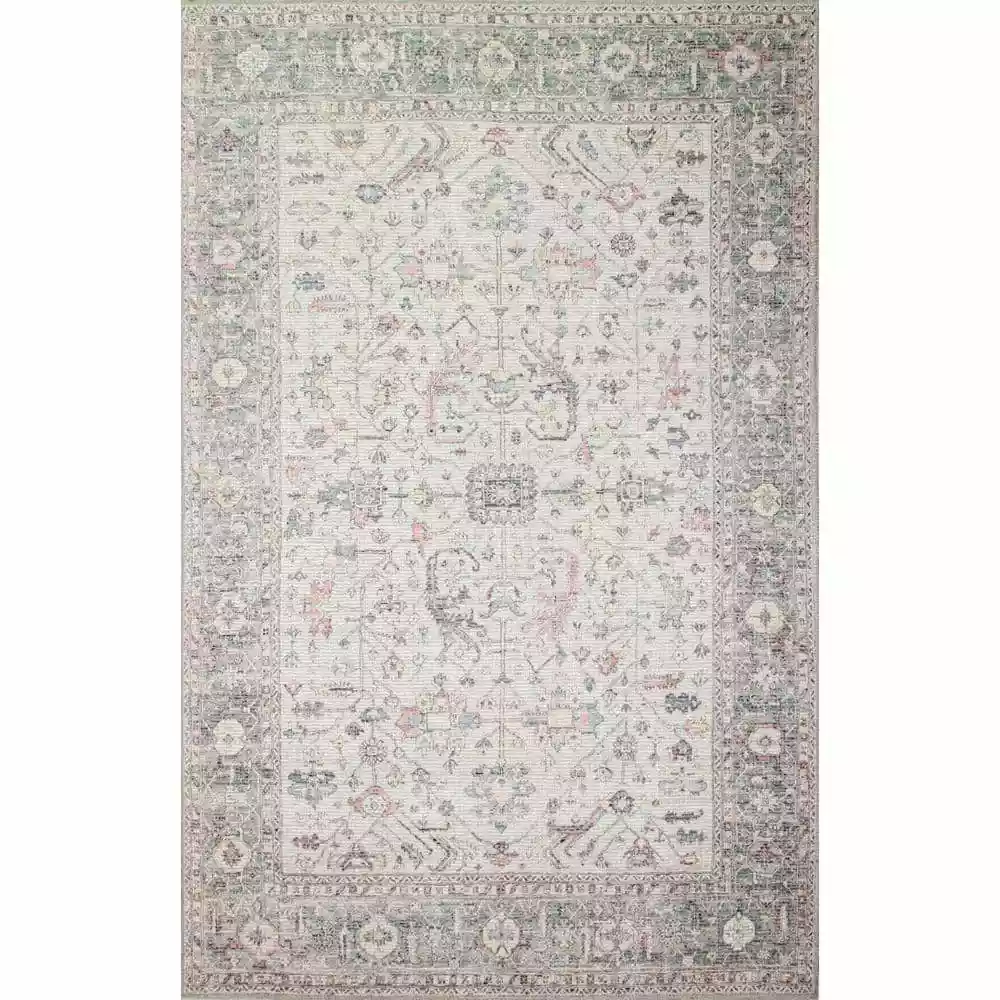 Impressions Ivory/Green 8 ft. x 10 ft. Geometric Transitional Area Rug by BASHIAN 1 Impressions Ivory/Green 8 ft. x 10 ft. Geometric Transitional Area Rug by BASHIAN