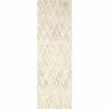 Everek Ivory/Grey 3 ft. x 8 ft. (2'6" x 8') Geometric Contemporary Runner Rug by BASHIAN