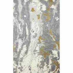 Greenwich Ivory/Grey 3 ft. x 8 ft. (2'6" x 8') Abstract Contemporary Runner by BASHIAN