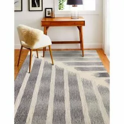 Greenwich Ivory/Grey 8 ft. x 10 ft. (7'9" x 9'9") Striped Contemporary Area Rug by BASHIAN 11 Greenwich Ivory/Grey 8 ft. x 10 ft. (7'9" x 9'9") Striped Contemporary Area Rug by BASHIAN -BASHIAN Shop ivory grey bashian area rugs 649652269368 31 1000