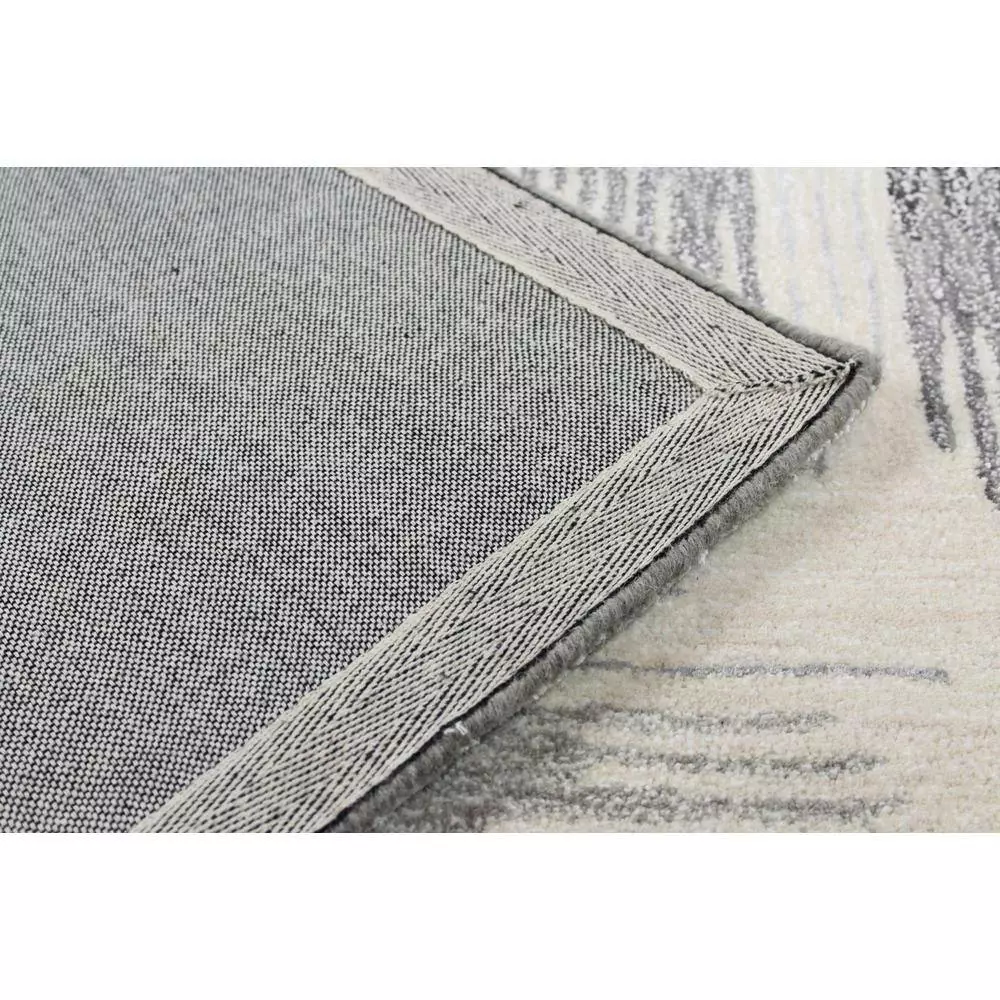 Greenwich Ivory/Grey 8 ft. x 10 ft. (7'9" x 9'9") Striped Contemporary Area Rug by BASHIAN 3 Greenwich Ivory/Grey 8 ft. x 10 ft. (7'9" x 9'9") Striped Contemporary Area Rug by BASHIAN - Image 3