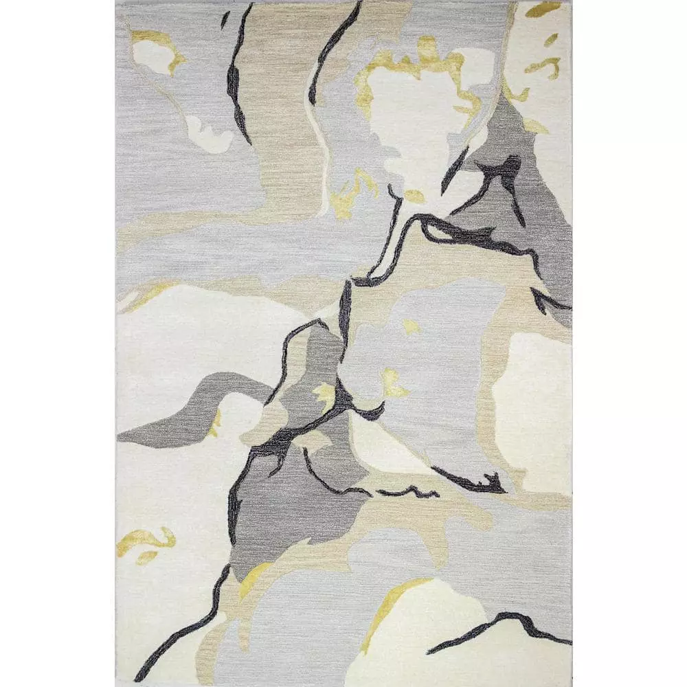 Greenwich Ivory/Grey 9 ft. x 12 ft. (8'6" x 11'6") Abstract Contemporary Area Rug by BASHIAN 1 Greenwich Ivory/Grey 9 ft. x 12 ft. (8'6" x 11'6") Abstract Contemporary Area Rug by BASHIAN