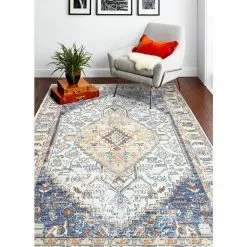 Sorrento Ivory/Navy 9 ft. x 12 ft. (8'6" x 11'6") Geometric Transitional Area Rug by BASHIAN -BASHIAN Shop ivory navy bashian area rugs 649652293912 31 1000