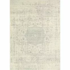 Everek Ivory/Silver 9 ft. x 12 ft. (8'6" x 11'6") Floral Transitional Area Rug by BASHIAN
