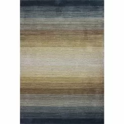 Contempo Lt. Blue 8 ft. x 10 ft. (7'6" x 9'6") Striped Contemporary Area Rug by BASHIAN