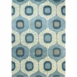 Chelsea Lt. Blue 9 ft. x 12 ft. (8'6" x 11'6") Geometric Contemporary Area Rug by BASHIAN
