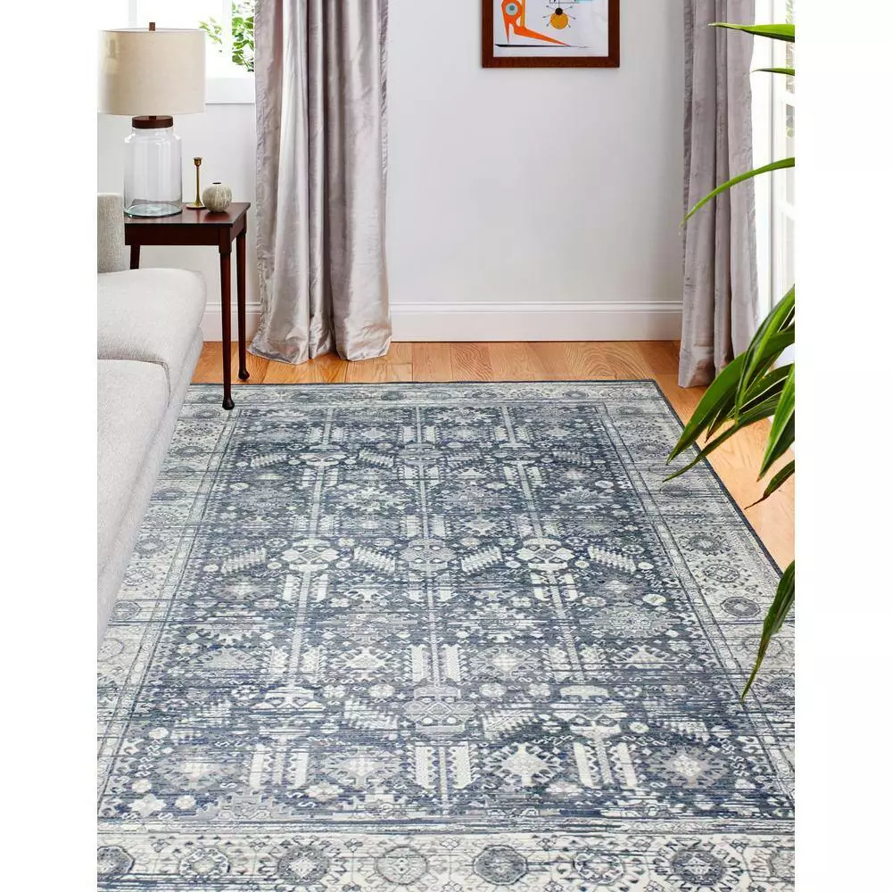 Cambridge Lt. Blue 7 ft. x 10 ft. (7'1" x 10') Geometric Transitional Area Rug by BASHIAN 6 Cambridge Lt. Blue 7 ft. x 10 ft. (7'1" x 10') Geometric Transitional Area Rug by BASHIAN - Image 6