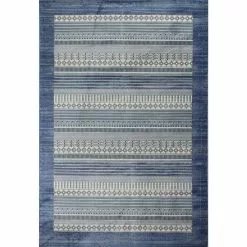 Cambridge Lt. Blue 9 ft. x 12 ft. (8'6" x 11'6") Geometric Transitional Area Rug by BASHIAN