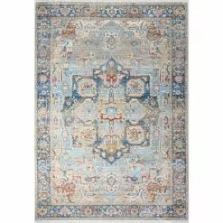 Century Lt. Blue 9 ft. x 12 ft. (8'6" x 11'6") Geometric Transitional Area Rug by BASHIAN