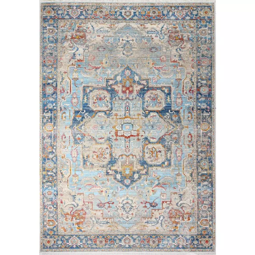 Century Lt. Blue 9 ft. x 12 ft. (8'6" x 11'6") Geometric Transitional Area Rug by BASHIAN 1 Century Lt. Blue 9 ft. x 12 ft. (8'6" x 11'6") Geometric Transitional Area Rug by BASHIAN