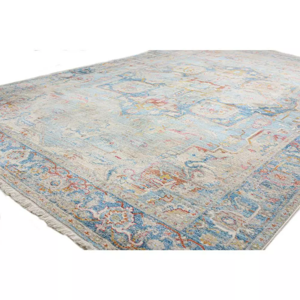 Century Lt. Blue 9 ft. x 12 ft. (8'6" x 11'6") Geometric Transitional Area Rug by BASHIAN 2 Century Lt. Blue 9 ft. x 12 ft. (8'6" x 11'6") Geometric Transitional Area Rug by BASHIAN - Image 2