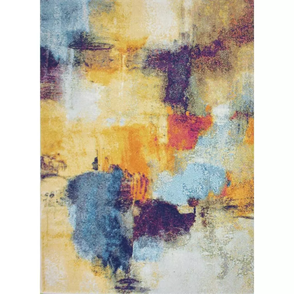 Everek Multi 9 ft. x 12 ft. (8'6" x 11'6") Abstract Transitional Area Rug by BASHIAN 1 Everek Multi 9 ft. x 12 ft. (8'6" x 11'6") Abstract Transitional Area Rug by BASHIAN