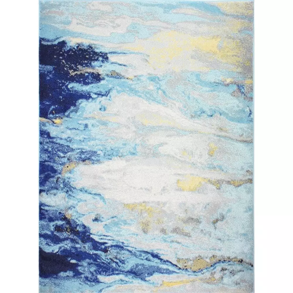 Everek Multi 5 ft. x 8 ft. (5' x 7'6") Abstract Transitional Area Rug by BASHIAN 1 Everek Multi 5 ft. x 8 ft. (5' x 7'6") Abstract Transitional Area Rug by BASHIAN