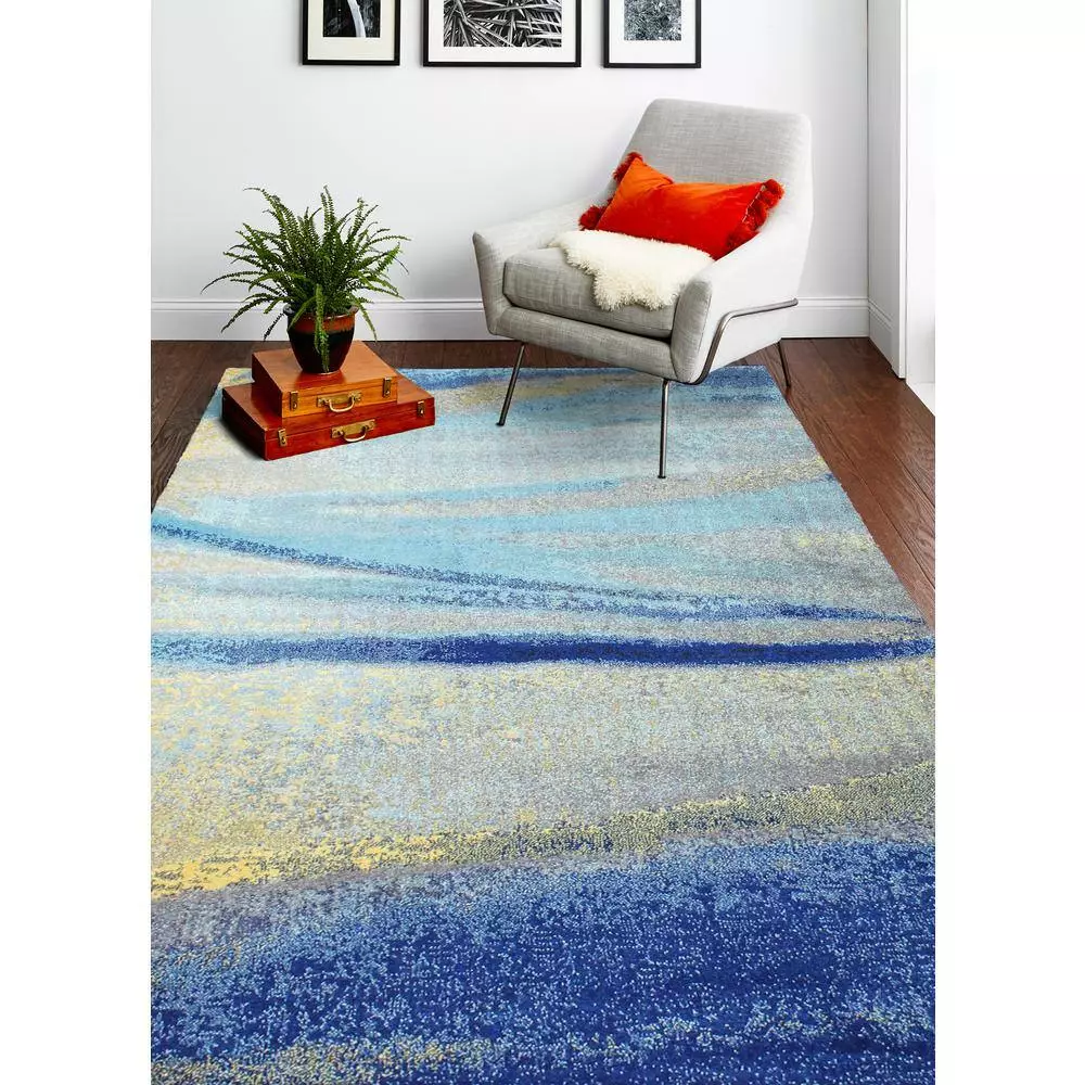 Everek Multi 9 ft. x 12 ft. (8'6" x 11'6") Abstract Transitional Area Rug by BASHIAN 2 Everek Multi 9 ft. x 12 ft. (8'6" x 11'6") Abstract Transitional Area Rug by BASHIAN - Image 2