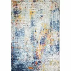Everek Multi 8 ft. x 10 ft. (7'6" x 9'6") Abstract Transitional Area Rug by BASHIAN