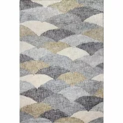 Luminous Multi 5 ft. x 8 ft. (5 ft. x 7 ft. 6 in.) Geometric Contemporary Area Rug by BASHIAN