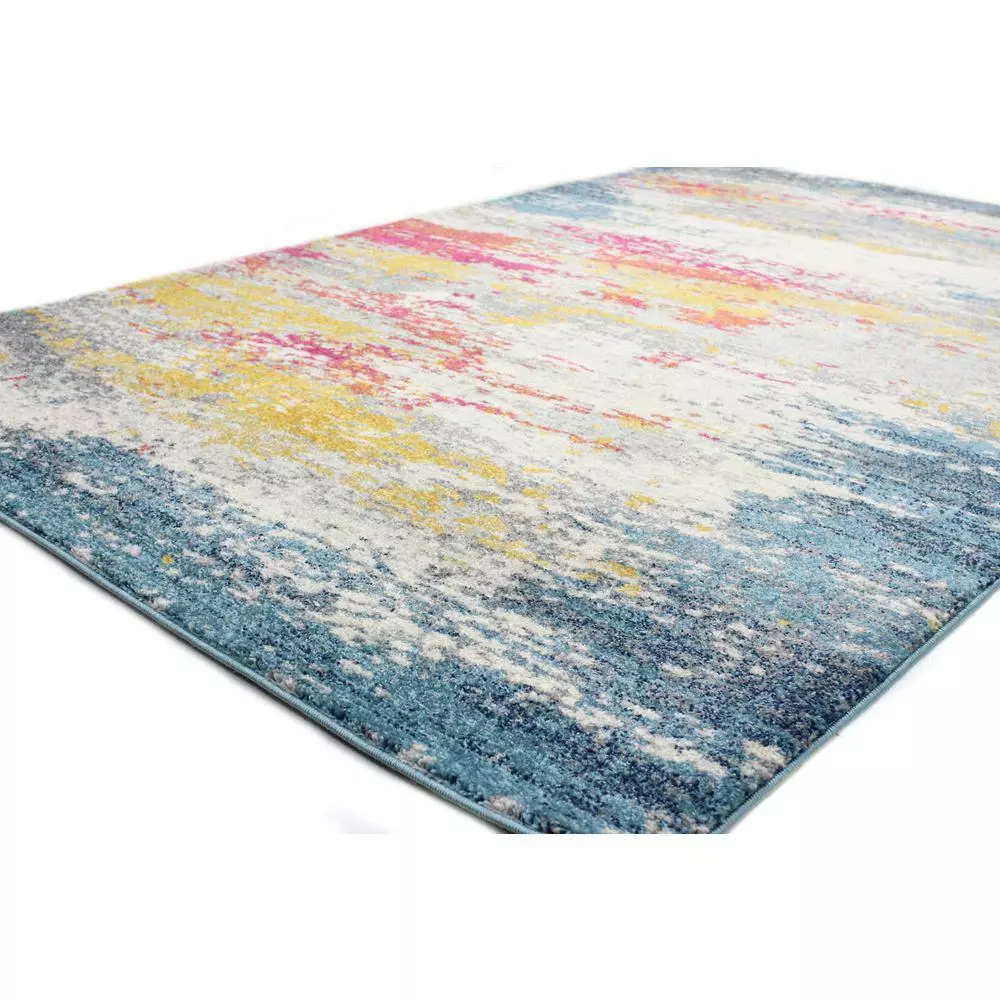 Everek Multi 4 ft. x 6 ft. (3'6" x 5'6") Abstract Transitional Accent Rug by BASHIAN 4 Everek Multi 4 ft. x 6 ft. (3'6" x 5'6") Abstract Transitional Accent Rug by BASHIAN - Image 4