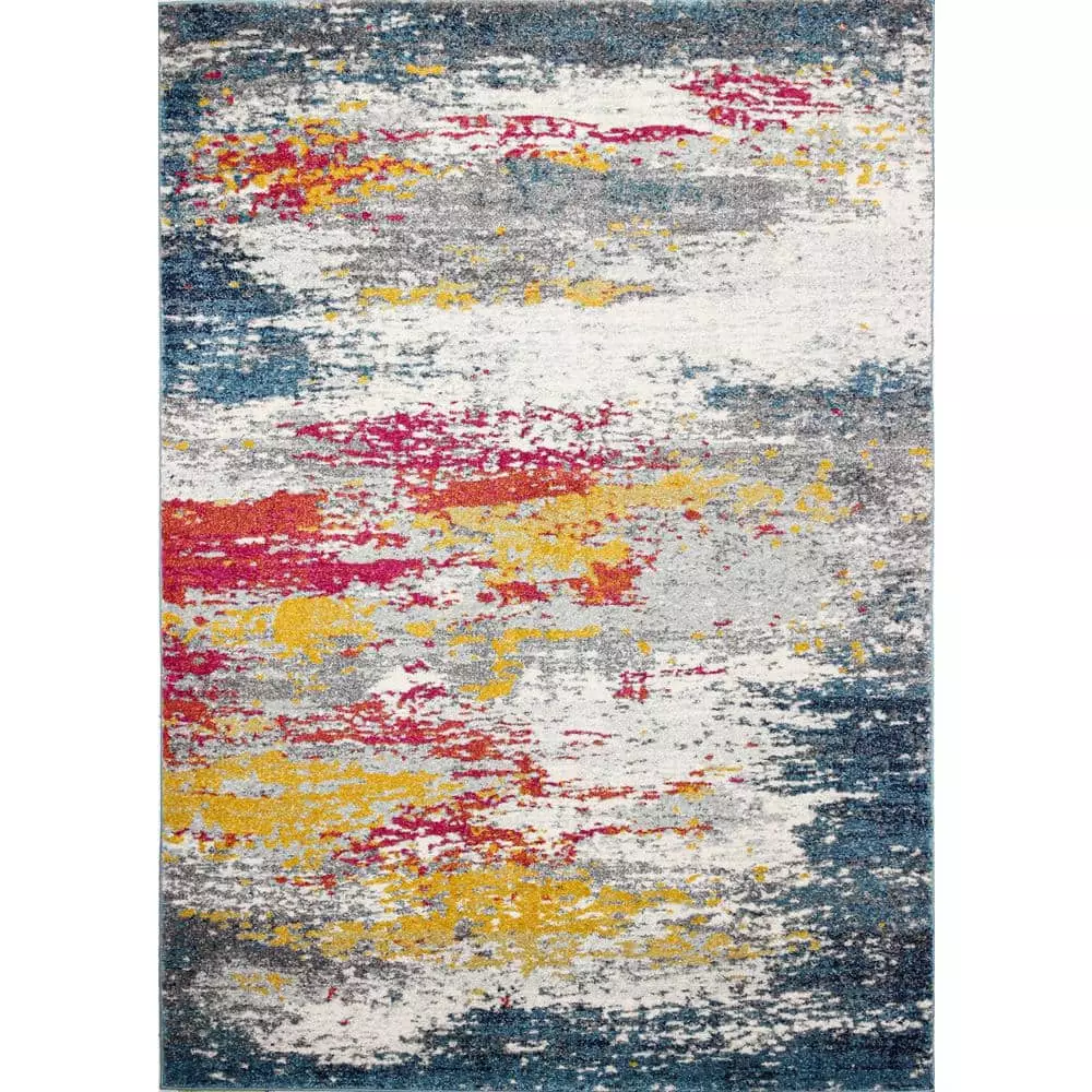 Everek Multi 4 ft. x 6 ft. (3'6" x 5'6") Abstract Transitional Accent Rug by BASHIAN 1 Everek Multi 4 ft. x 6 ft. (3'6" x 5'6") Abstract Transitional Accent Rug by BASHIAN
