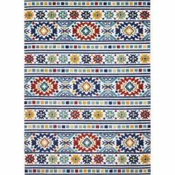 Veranda Multi 7.6 ft. x 9.6 ft. Geometric Transitional Area Rug by BASHIAN