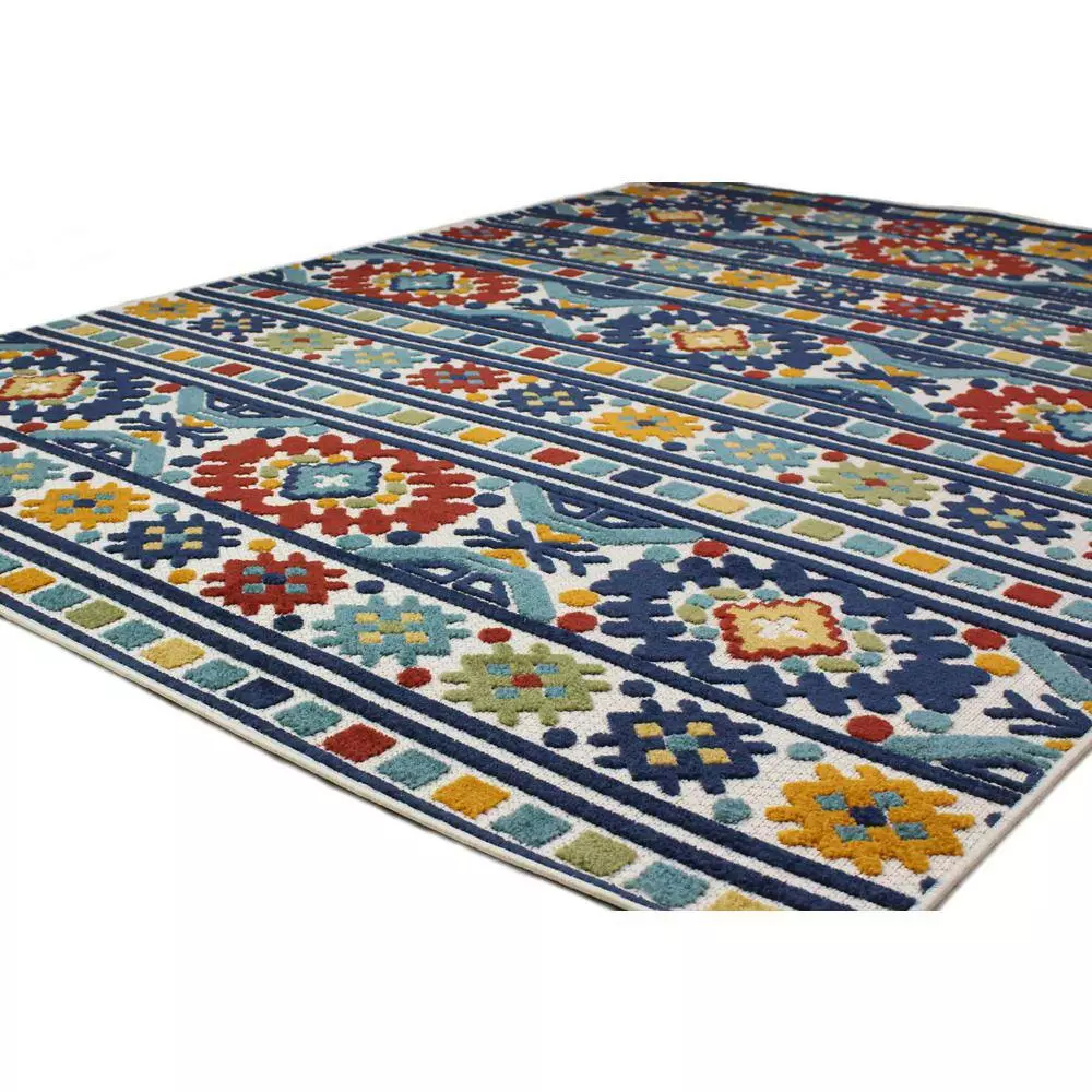 Veranda Multi 7.6 ft. x 9.6 ft. Geometric Transitional Area Rug by BASHIAN 2 Veranda Multi 7.6 ft. x 9.6 ft. Geometric Transitional Area Rug by BASHIAN - Image 2
